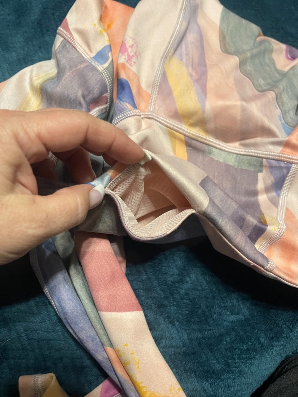 Athleta Women’s Pastel Swirl Print Leggings - Picture 9 of 10